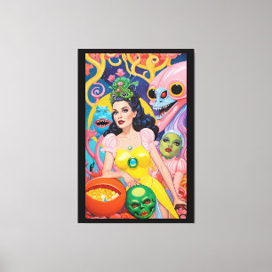 Toile Scène de beauté d'Halloween - Ken Gage Art