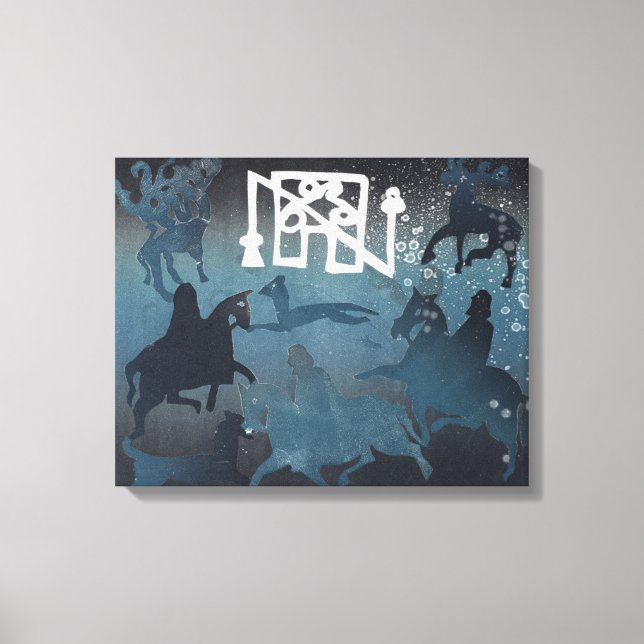 Toile Scène de chasse Pictish I 1995 (Recto)