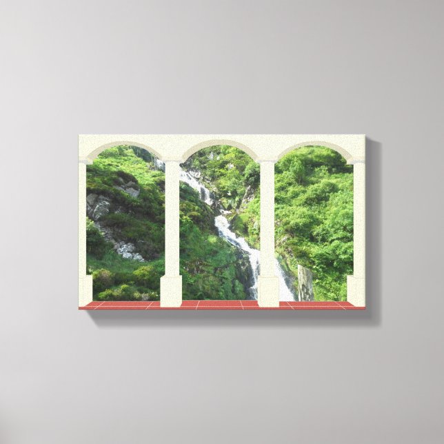 Toile Scène de chute d'eau (Recto)