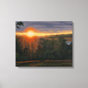 Toile Scène de coucher de soleil magnifique et paisible