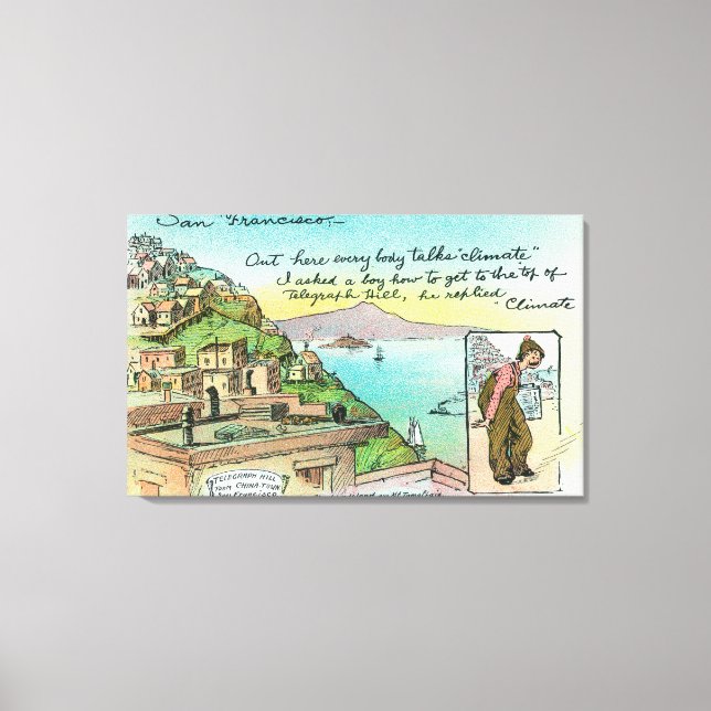 Toile Scène de dessin sur le climat (Recto)