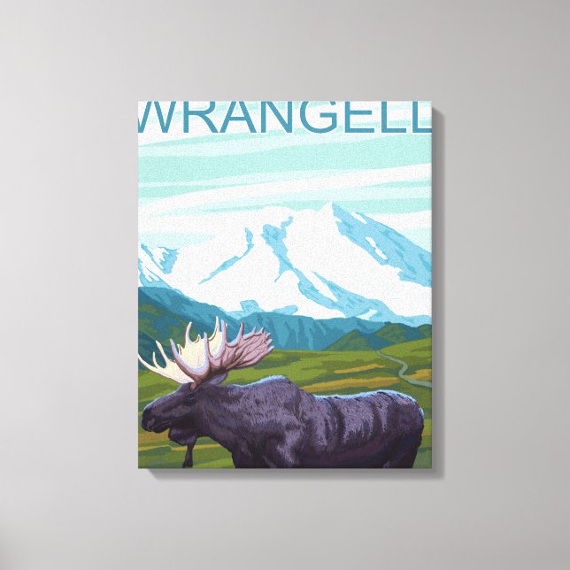 Toile Scène de l'orignal - Wrangell, Alaska (Recto)