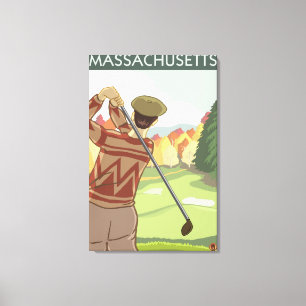 Toile Scène de MassachusettsGolfing