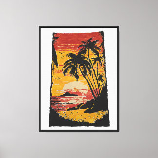 Toile Scène de plage