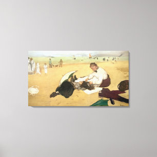 Toile Scène de plage d'Edgar Degas