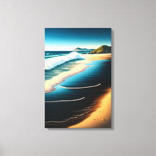 Toile Scène de plage en Nouvelle-Zélande - Imprimer en t