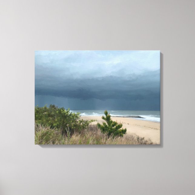 Toile Scène de Stormy Beach (Recto)