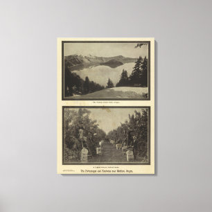 Toile Scène de verger de l'Orégon de lac crater