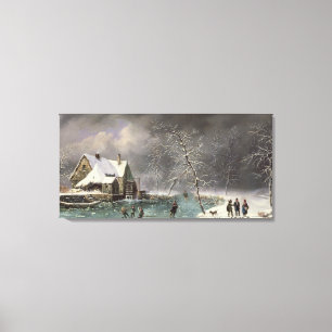 Toile Scène d'hiver