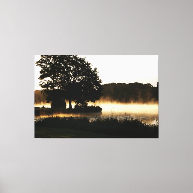 Toile Scène du lac du matin 60x40 (150x100cm) waccnm (Recto)