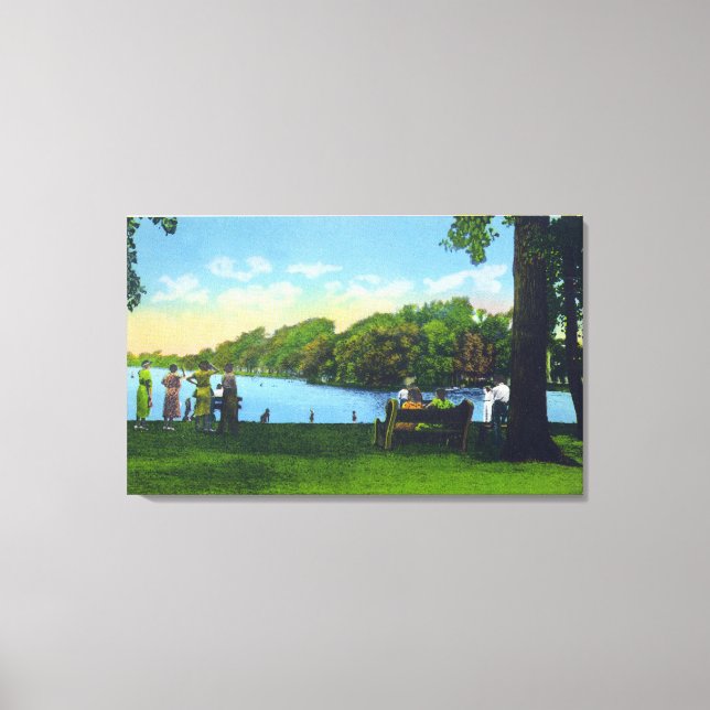 Toile Scène du parc du lac Seneca (Recto)