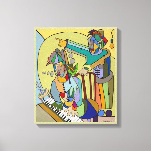 Toile "Scène en temps réel" par Ruchell Alexander (Recto)