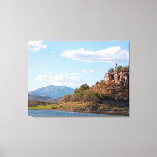 Toile Scène sereine au lac Pleasant près de Phoenix, AZ