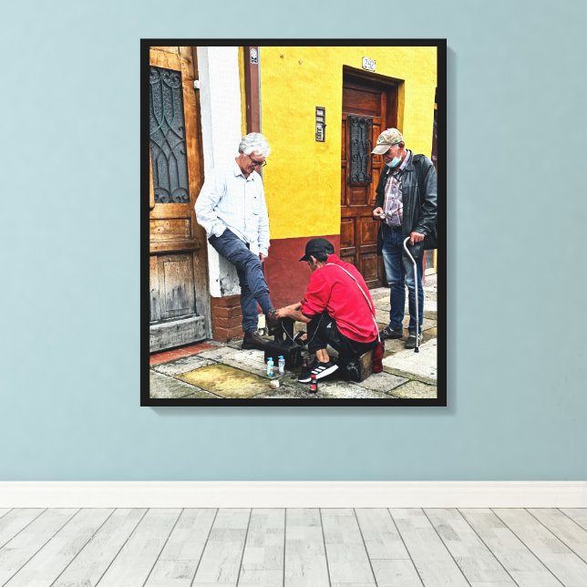Toile Scènes de rue de Bogotá  (Insitu (Plancher de Bois))