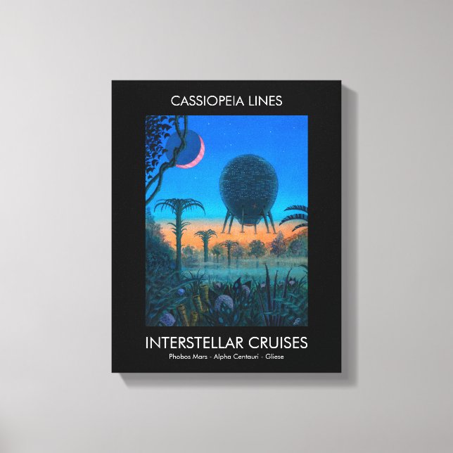 Toile Science-fiction Interstellar Cruises Caspar Lines (Recto)