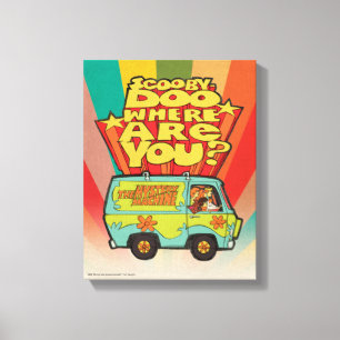 Toile Scooby-Doo "Où Es-Tu ?" Retro Cartoon Van