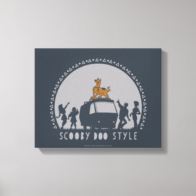 Toile Scooby Doo Style Tribal Van Silhouette (Recto)