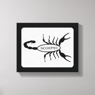 Toile Scorpio noir Scorpion étoile