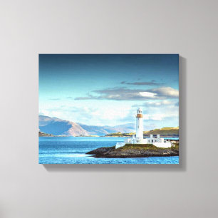 Toile Scottish Pittoresque Lighthouse View Port Oban