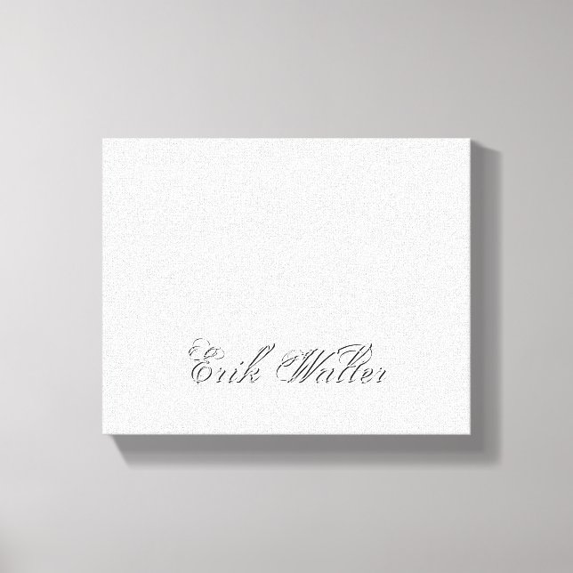 Toile Script minimaliste Joli Monogramme 3d (Recto)