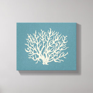 Toile Sea Beach House Corail Wall Art Canvas