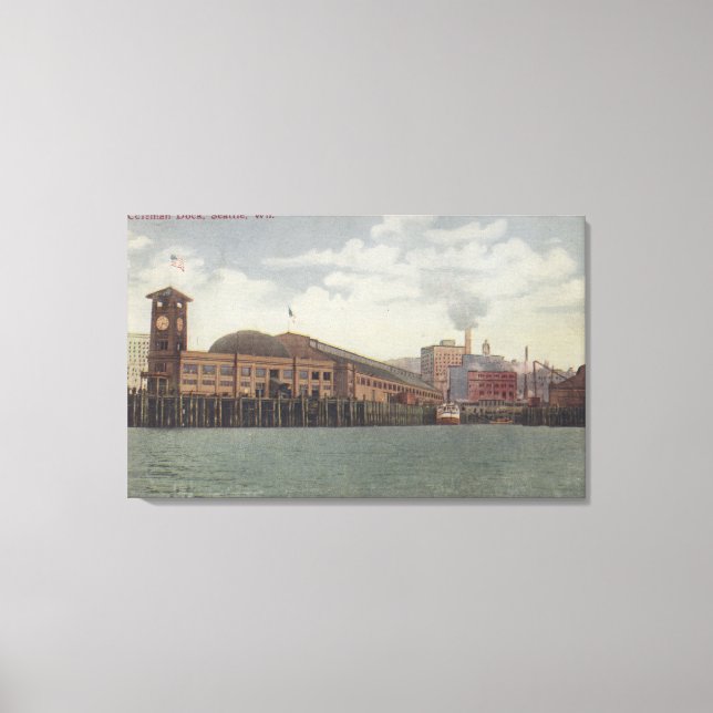 Toile Seattle, quai WAColeman sur Seattle Waterfront (Recto)
