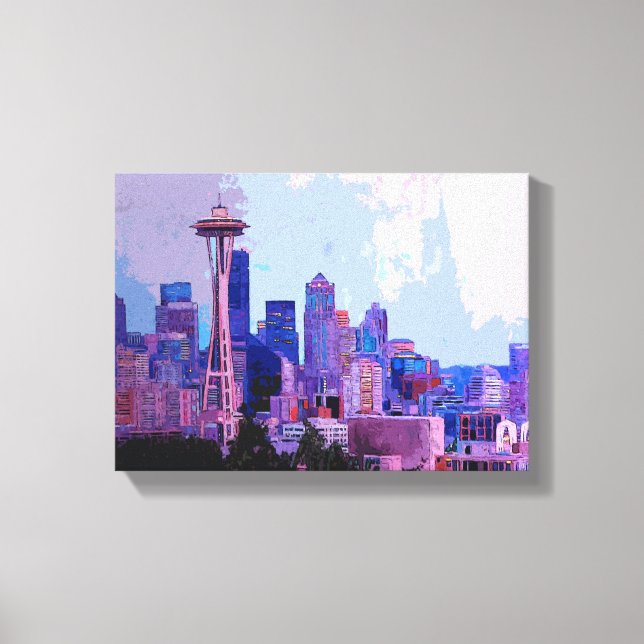Toile Seattle Skyline (Recto)
