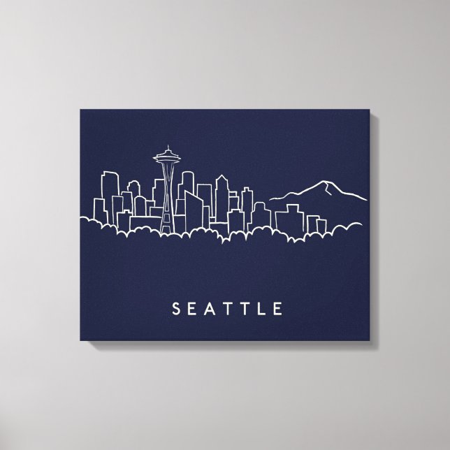 Toile Seattle Skyline (Recto)