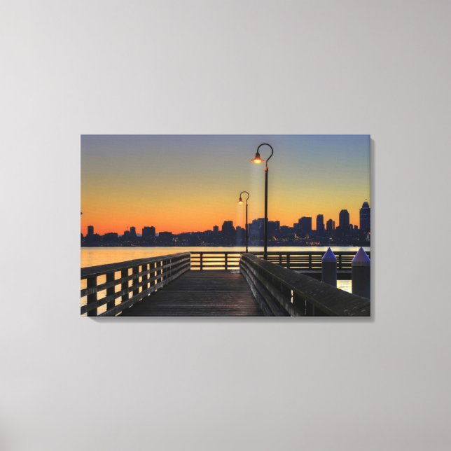 Toile Seattle Washington Downtown Skyline (Recto)