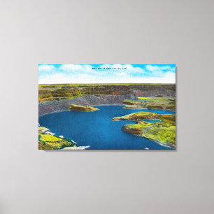 Toile Séchez les automnes et tombez lac, barrage grand
