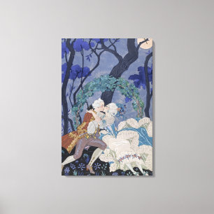 Toile Secret Kiss, illustration pour 'Fetes Galantes' pa