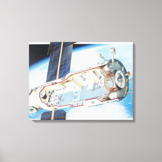 Toile Section transversale de la station spatiale à éner (Recto)