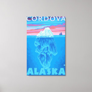 Toile Section transversale d'iceberg - Cordova, Alaska