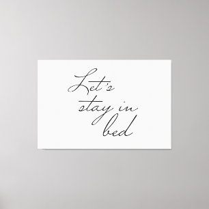 Toile Séjournez en Bed Modern wall Art quote Simple