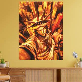 Toile Selfie-Style Statue of Liberty Oil Painting