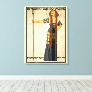 Toile Semaine Vintage Art Nouveau Richard Strauss, Munic