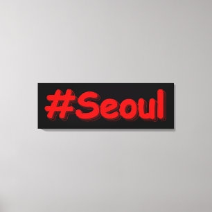 Toile "#Séoul" Joli Design. Acheter maintenant