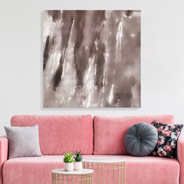 Toile Sepia Abstrait moderne et blanc (Insitu(Salon))