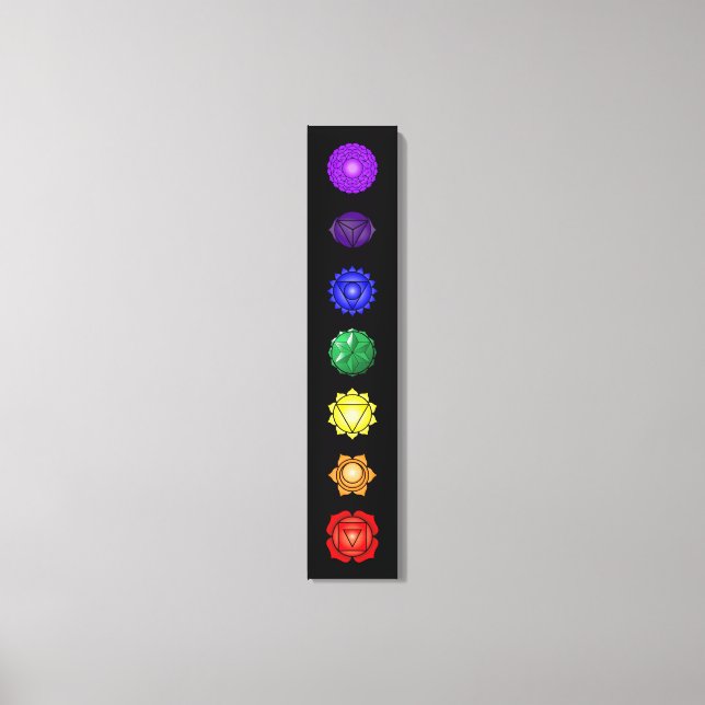 Toile Sept chakras verticaux (Recto)