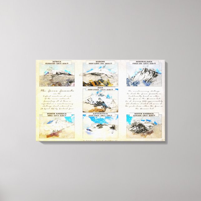 Toile Sept sommets (Recto)