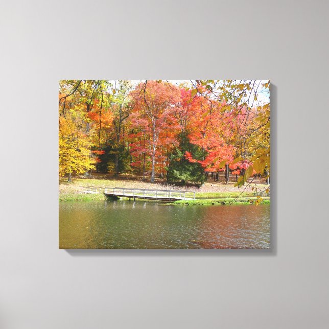 Toile Sept sources Pont d'automne III Paysage d'automne (Recto)
