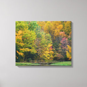 Toile Sept Sources Pont de la Cascade II Paysage d'autom