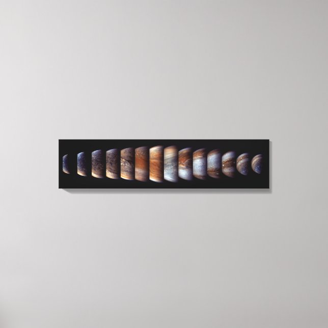 Toile Séquence d'approche de la sonde spatiale Juno vers (Recto)