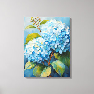 Toile Sérénade en bleu : Harmonie d'hortensia