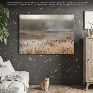 Toile Serene Steam : Une scène paisible de Yellowstone