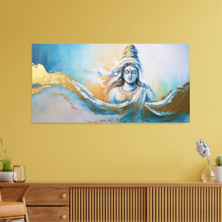 Toile Sérénité divine : La déesse Gayathiri réinventée