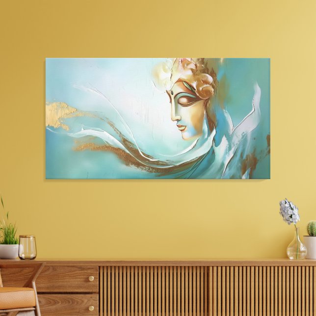 Toile Sérénité divine : La déesse Gayathiri réinventée (Insitu(Salon))