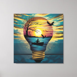 Toile Sérénité du coucher de soleil : Ravissement dans l