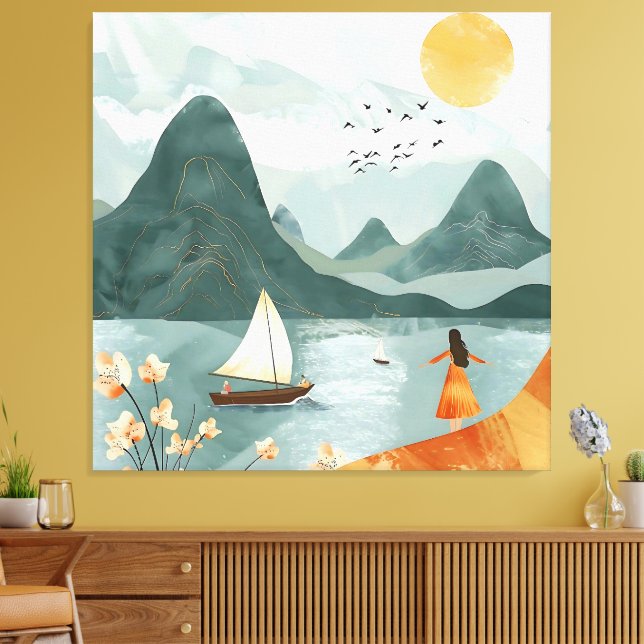Toile Sérénité en mer (Insitu(Salon))