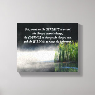 Toile Serenity Prayer Cattails Dans Mist Inspiration